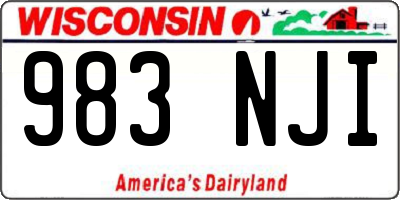 WI license plate 983NJI