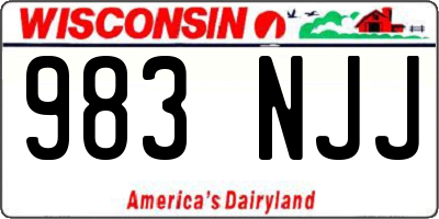 WI license plate 983NJJ