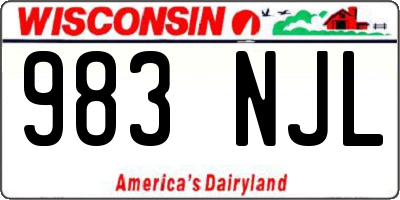 WI license plate 983NJL