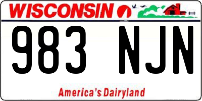 WI license plate 983NJN