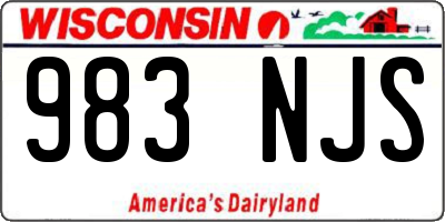 WI license plate 983NJS