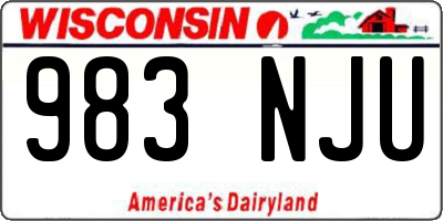 WI license plate 983NJU