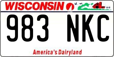 WI license plate 983NKC