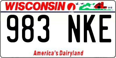 WI license plate 983NKE