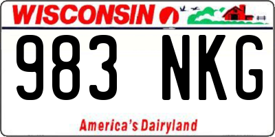 WI license plate 983NKG