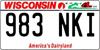 WI license plate 983NKI