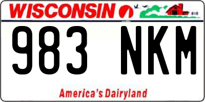 WI license plate 983NKM
