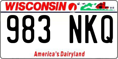 WI license plate 983NKQ