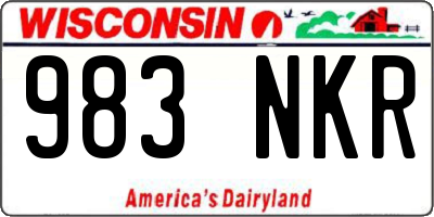 WI license plate 983NKR