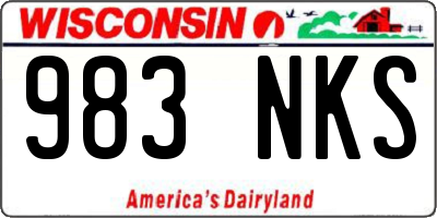 WI license plate 983NKS