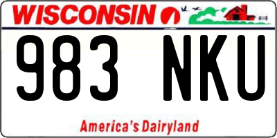 WI license plate 983NKU
