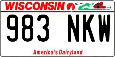 WI license plate 983NKW