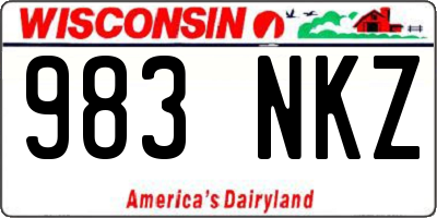 WI license plate 983NKZ