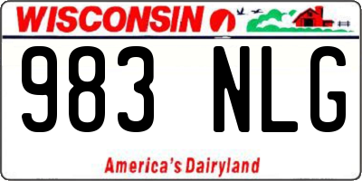 WI license plate 983NLG