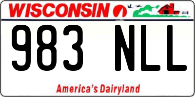 WI license plate 983NLL