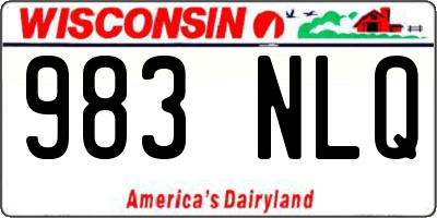 WI license plate 983NLQ