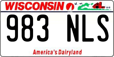 WI license plate 983NLS