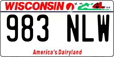 WI license plate 983NLW