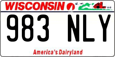 WI license plate 983NLY