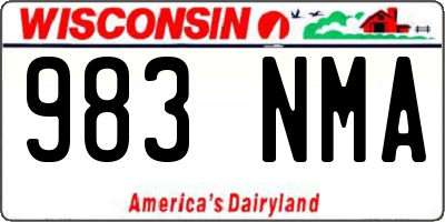 WI license plate 983NMA
