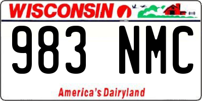 WI license plate 983NMC