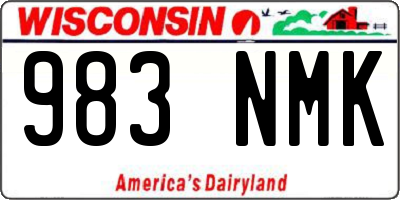 WI license plate 983NMK