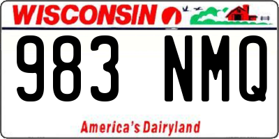 WI license plate 983NMQ