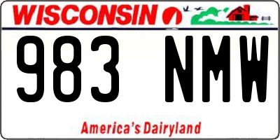 WI license plate 983NMW
