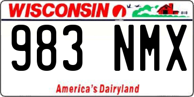 WI license plate 983NMX