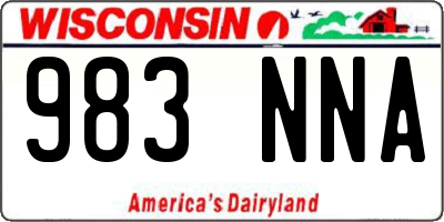 WI license plate 983NNA
