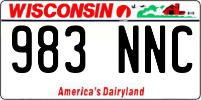 WI license plate 983NNC