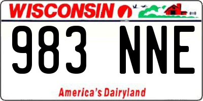 WI license plate 983NNE
