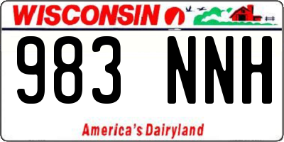 WI license plate 983NNH
