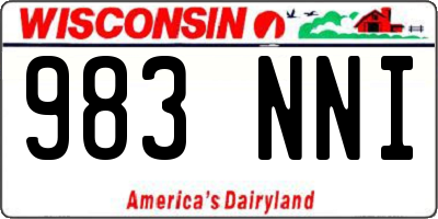 WI license plate 983NNI