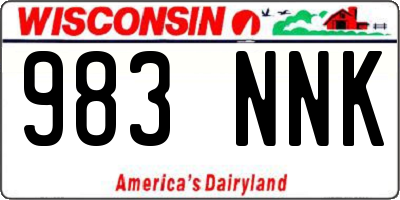 WI license plate 983NNK