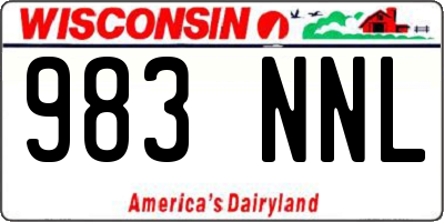 WI license plate 983NNL
