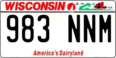 WI license plate 983NNM