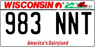 WI license plate 983NNT