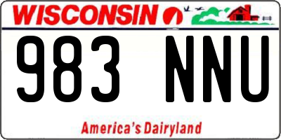 WI license plate 983NNU