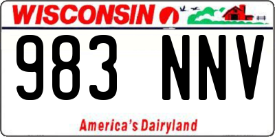 WI license plate 983NNV