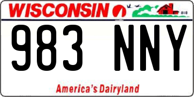WI license plate 983NNY