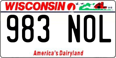 WI license plate 983NOL