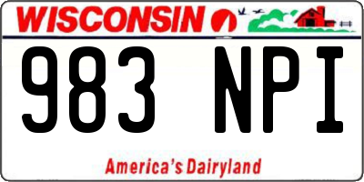 WI license plate 983NPI