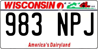 WI license plate 983NPJ