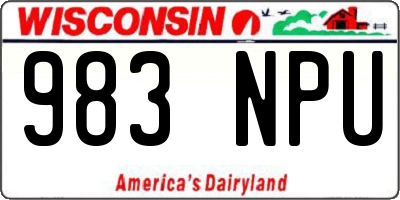 WI license plate 983NPU