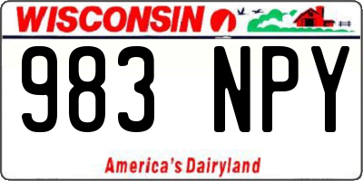 WI license plate 983NPY