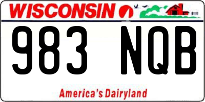 WI license plate 983NQB
