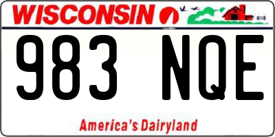WI license plate 983NQE