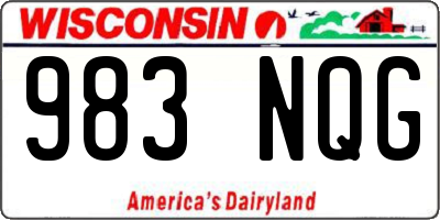 WI license plate 983NQG