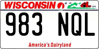 WI license plate 983NQL